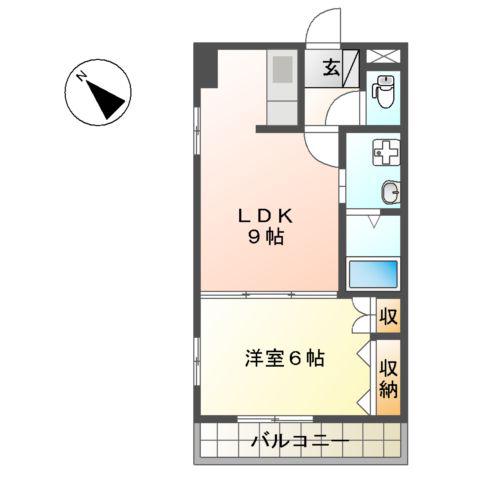 ローズ・フェアリーⅡ(1LDK/1階)の間取り写真