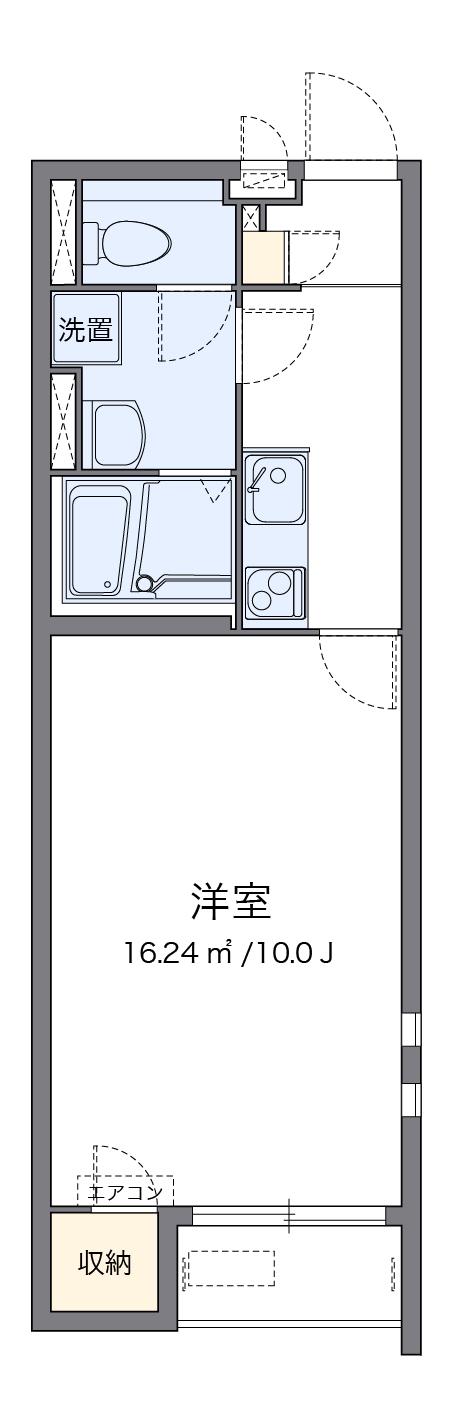 クレイノ行事(1K/2階)の間取り写真