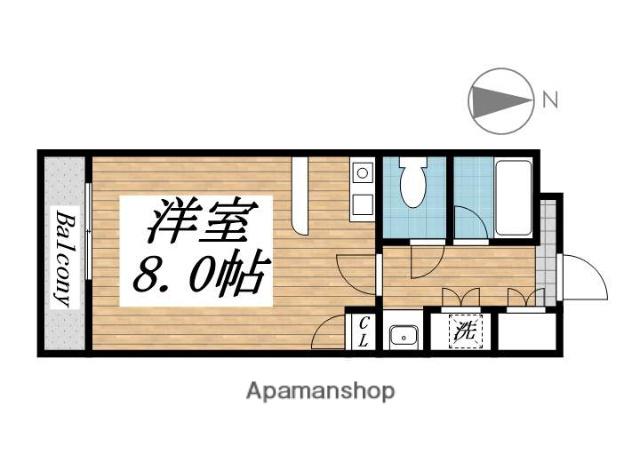 PLイースト陣原(1K/4階)の間取り写真