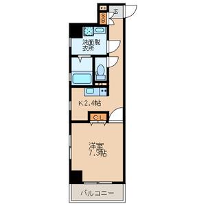 NYCマンション(1K/4階)の間取り写真