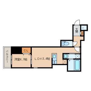 CHERIM戸畑駅前(1LDK/2階)の間取り写真