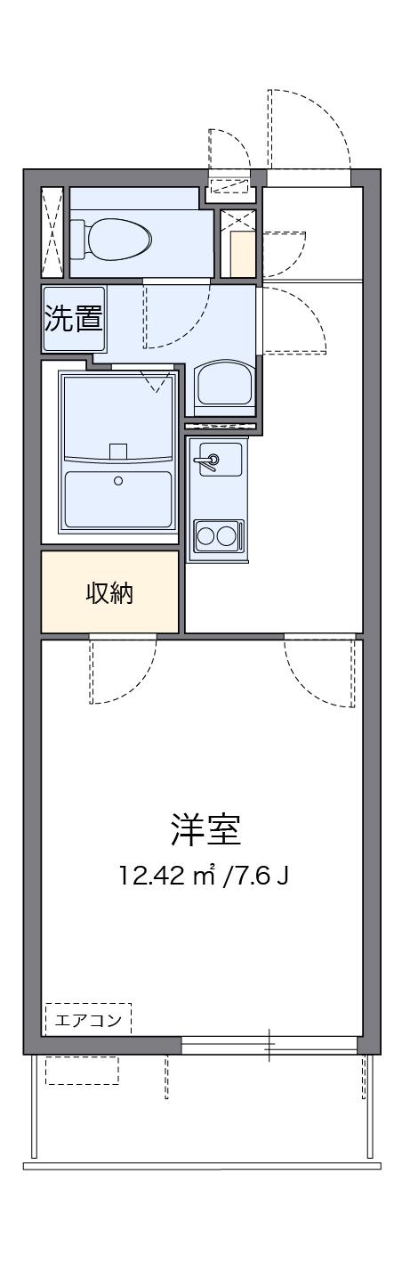クレイノルミエール 苅田(1K/2階)の間取り写真