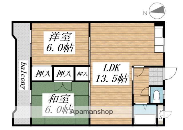 PLイースト曽根(2LDK/3階)の間取り写真