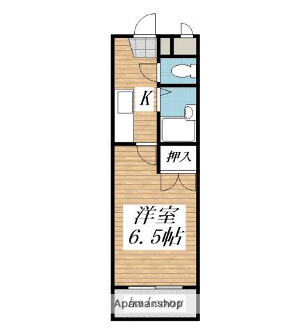 PLイースト桃園公園(1K/1階)の間取り写真