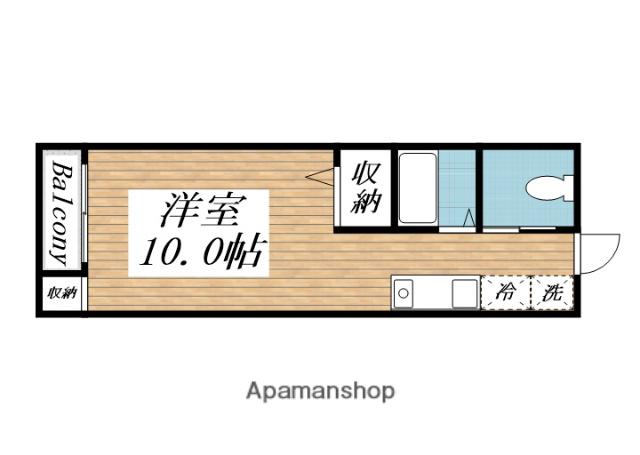 ルネッサンス TOEI 美萩野(ワンルーム/7階)の間取り写真