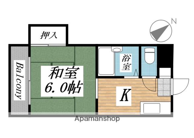 シャトレ川淵(1K/5階)の間取り写真