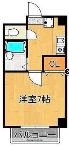 プレアール祇園(1K/3階)の間取り写真