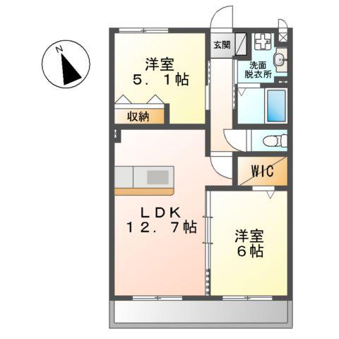 CITRUS TREE(2LDK/3階)の間取り写真