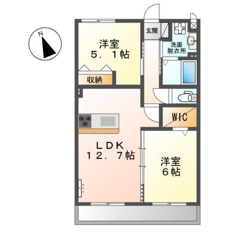 CITRUS TREE(2LDK/1階)の間取り写真