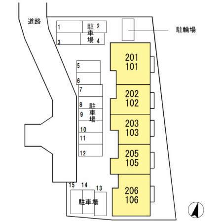 トレス楠橋西館(1LDK/2階)の間取り写真