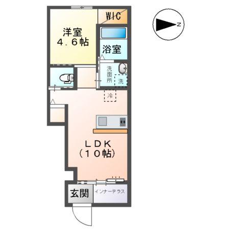 OLIVEⅡ(1LDK/1階)の間取り写真