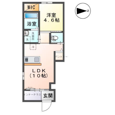OLIVEⅡ(1LDK/1階)の間取り写真