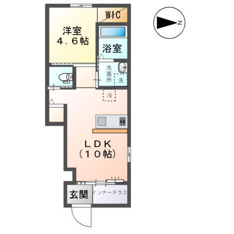 OLIVEⅡ(1LDK/1階)の間取り写真