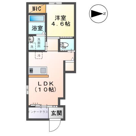 OLIVEⅡ(1LDK/1階)の間取り写真
