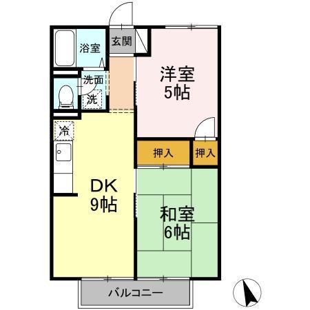 プレジール・イトー(1LDK/1階)の間取り写真