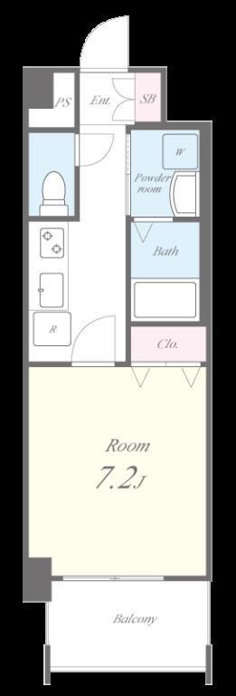 LEGEND紺屋町(1K/4階)の間取り写真