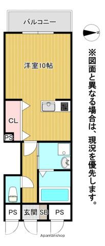 BRELIA MIHAGINO (1K/8階)の間取り写真