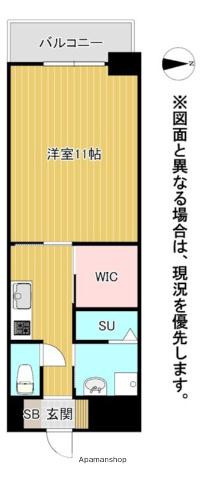 BRELIA MIHAGINO (1K/3階)の間取り写真