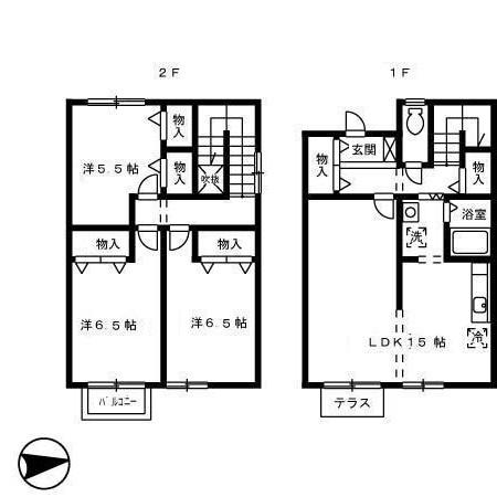 アゼリア(3LDK)の間取り写真