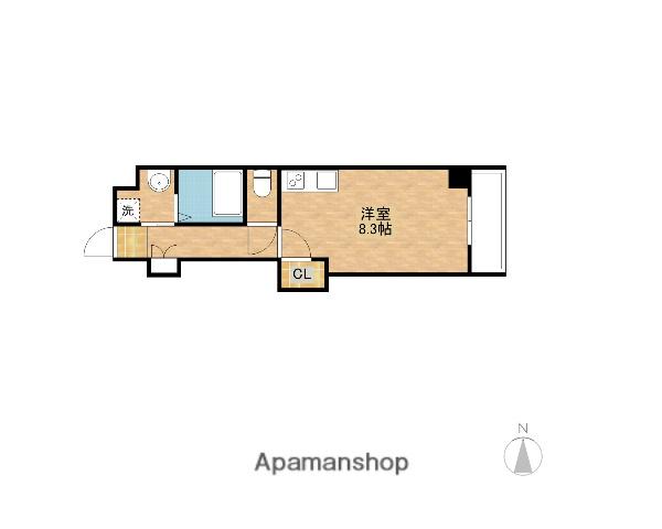 STUDIE小文字通(ワンルーム/12階)の間取り写真