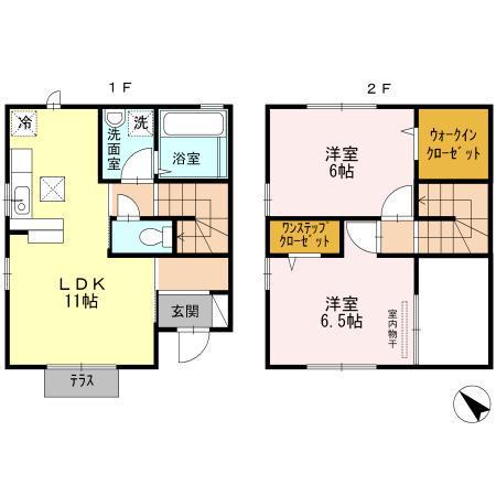 ベルドミール　Ｂ棟(2LDK)の間取り写真