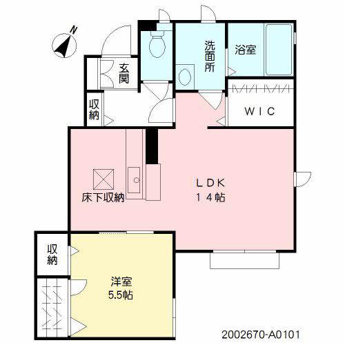 ノーブル(1LDK/1階)の間取り写真
