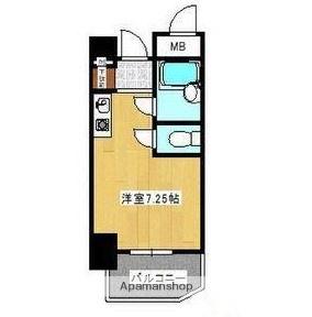シンコー北九大前スカイマンション(ワンルーム/4階)の間取り写真