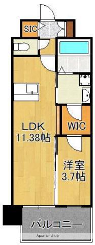 LEGEND高見(1LDK/6階)の間取り写真