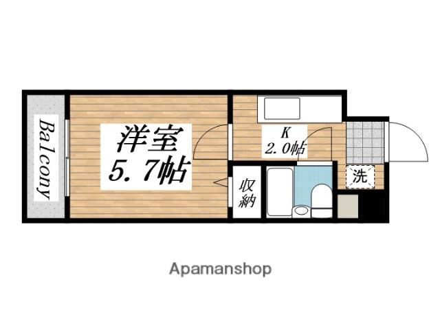 メゾン・ド・青山(ワンルーム/2階)の間取り写真