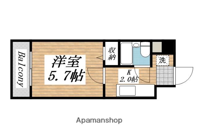メゾン・ド・青山(1K/2階)の間取り写真
