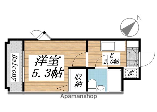 メゾン・ド・青山(1K/2階)の間取り写真
