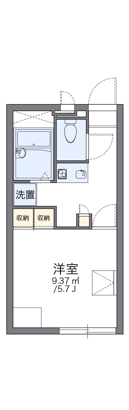 レオパレスK(1K/1階)の間取り写真