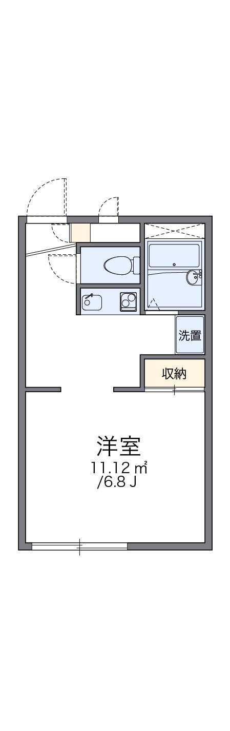 レオパレス佐賀(1K/2階)の間取り写真