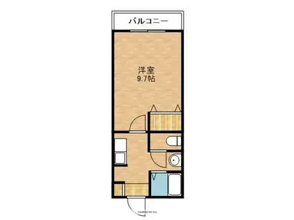 FORBIS佐大前(1K/1階)の間取り写真