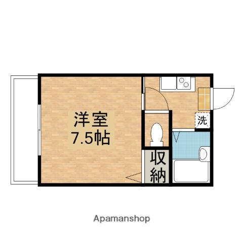 ファミール潮見(1K/1階)の間取り写真