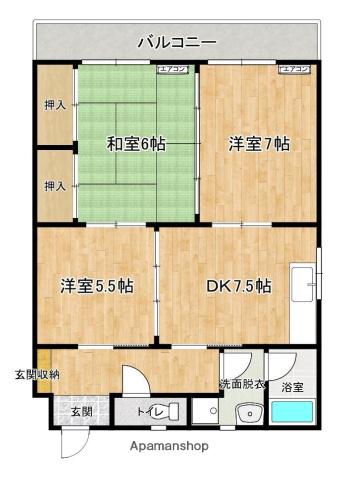 レジデンス山手(3DK/2階)の間取り写真