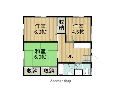 ハイツMK(3DK/2階)の間取り写真