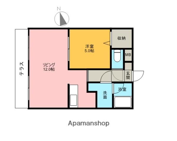 エステューディオ・ブリサマリナ(1LDK/7階)の間取り写真