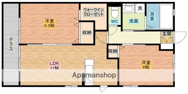 FK PRIME(2LDK/1階)の間取り写真