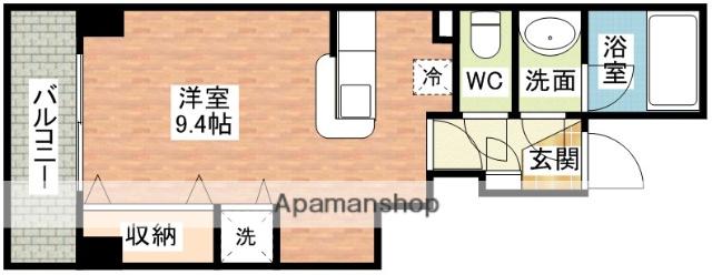 ヴェルシャトレー(ワンルーム/6階)の間取り写真