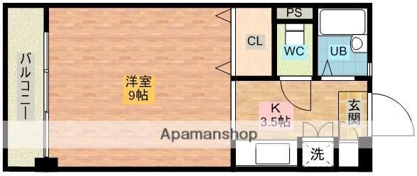 メゾンドMF(ワンルーム/4階)の間取り写真