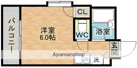 グレイス扇町(ワンルーム/2階)の間取り写真