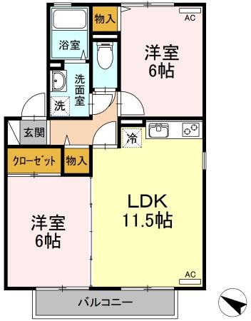 セジュールTAKAISHI(3K/1階)の間取り写真