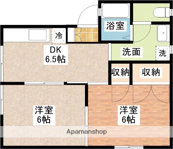 MYホームズ1(2DK/1階)の間取り写真