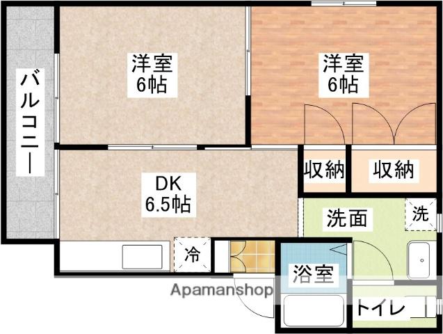 MYホームズ1(2DK/2階)の間取り写真