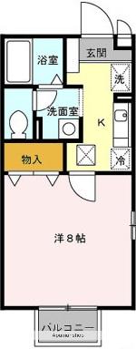 ビューコーポHARU(1K/1階)の間取り写真