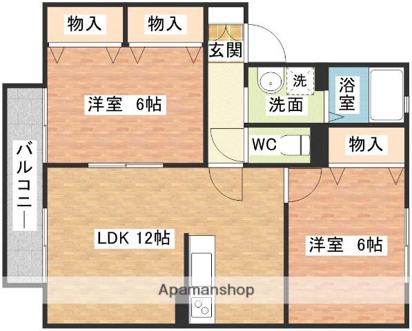 ステラ本町(2LDK/2階)の間取り写真