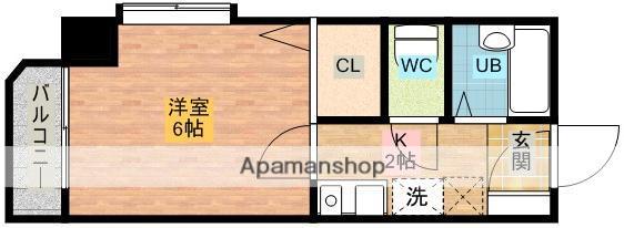 グランピアマンション長崎(1K/7階)の間取り写真