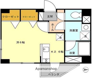ブランネージュおおはし(ワンルーム/1階)の間取り写真