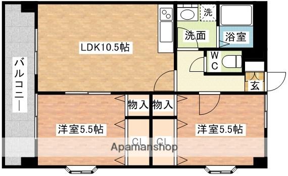 アーブルセゾン(2LDK/3階)の間取り写真